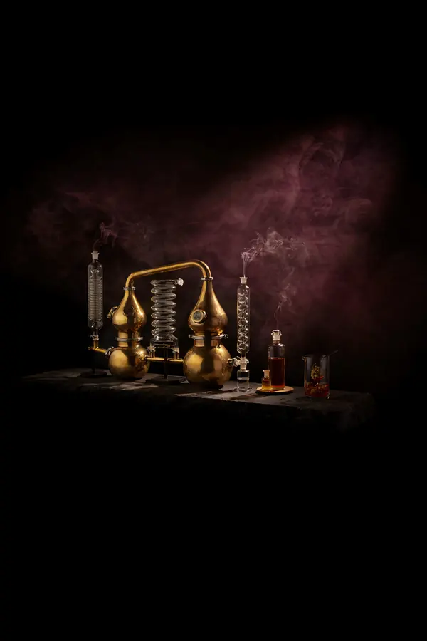Alchemy Wall Art — Brass Alembic Still Print
