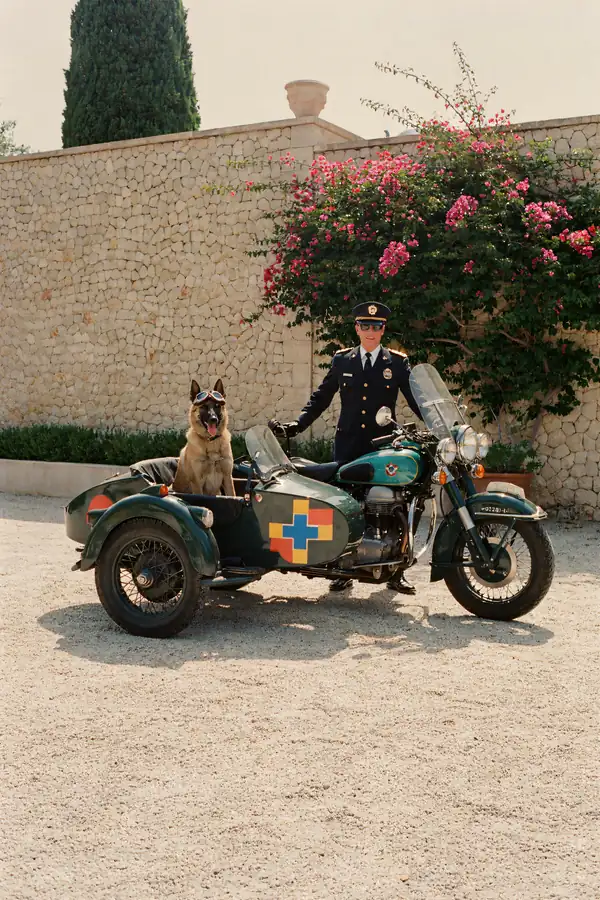 Belgian Malinois Wall Art — Vintage Motorcycle Sidecar Print