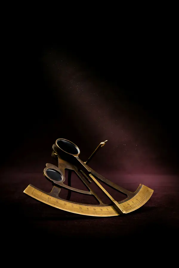 Celestial Wall Art — Brass Sextant Print