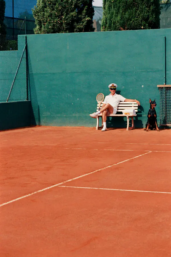 Doberman Wall Art — Vintage Tennis Club Print