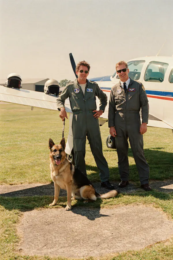 German Shepherd Wall Art — Vintage Pilots Airfield Print