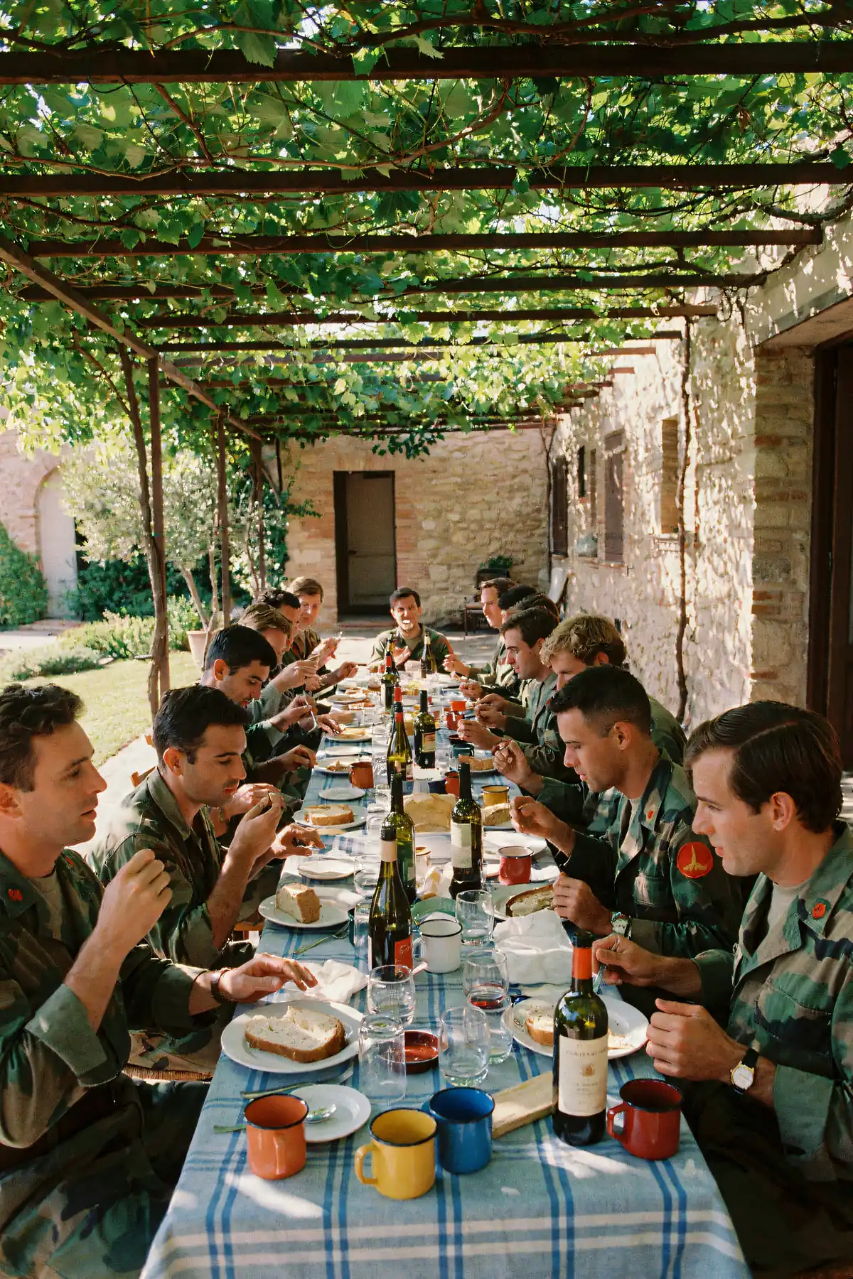 Military Wall Art — Soldiers Long Lunch Print, brass and black digital art print
